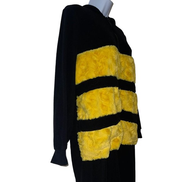 Xhilaration Bee Pajamas Costume Unionsuit Womens M L PJs Hooded Winter - Picture 3 of 10